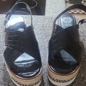 Vince Camuto Black Wedge Sandal